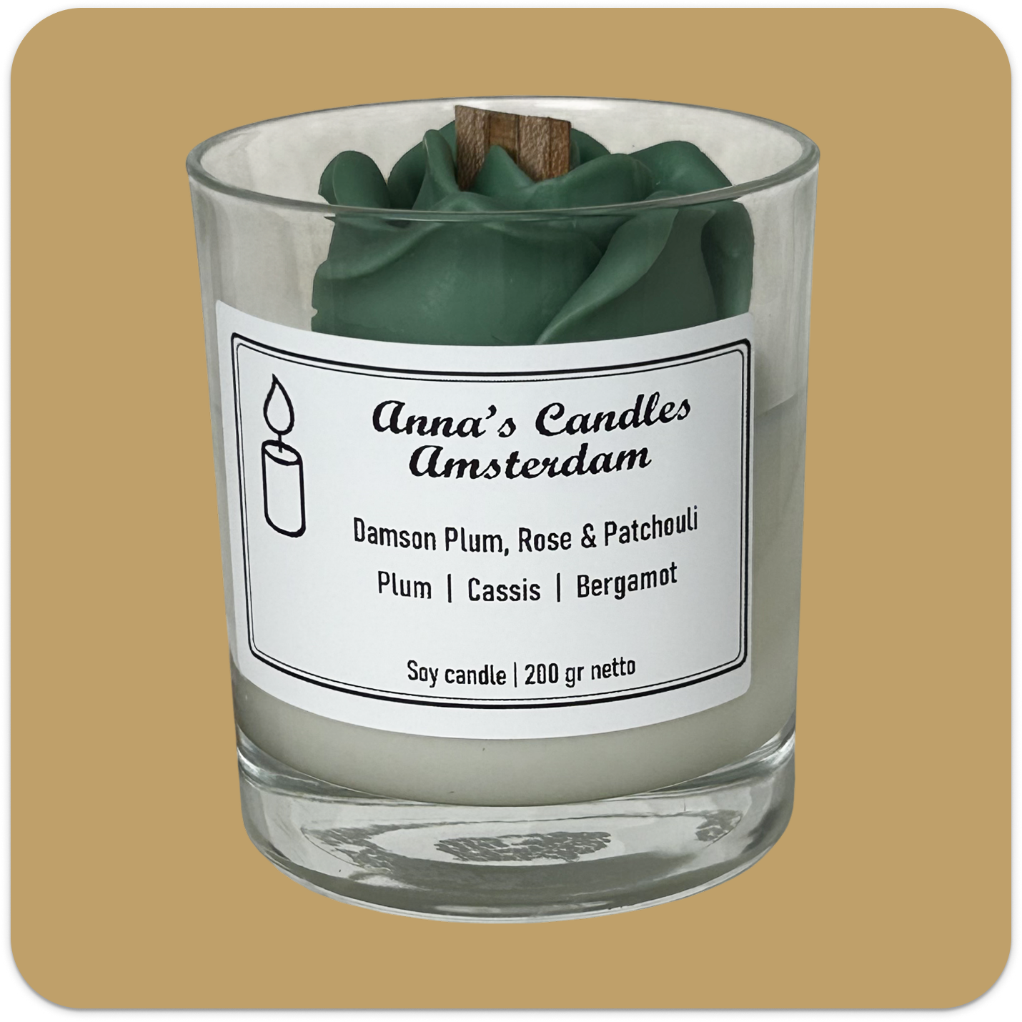 Scented Candle Damson Plum, Rose & Patchouli